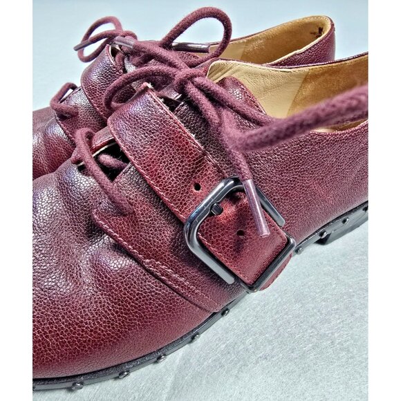 VTG Via Spiga Ladonna Bordeaux Stud Loafers 5M - Picture 10 of 16